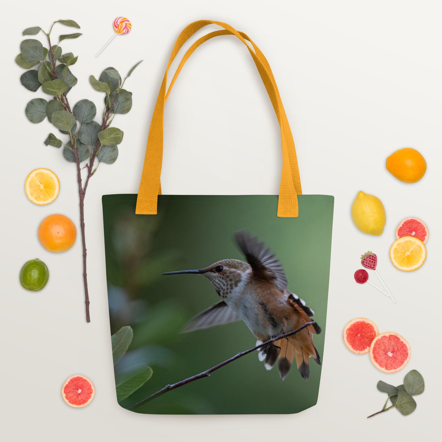Rufous Hummingbird by Leslie Leathers Photography | Tote bag
