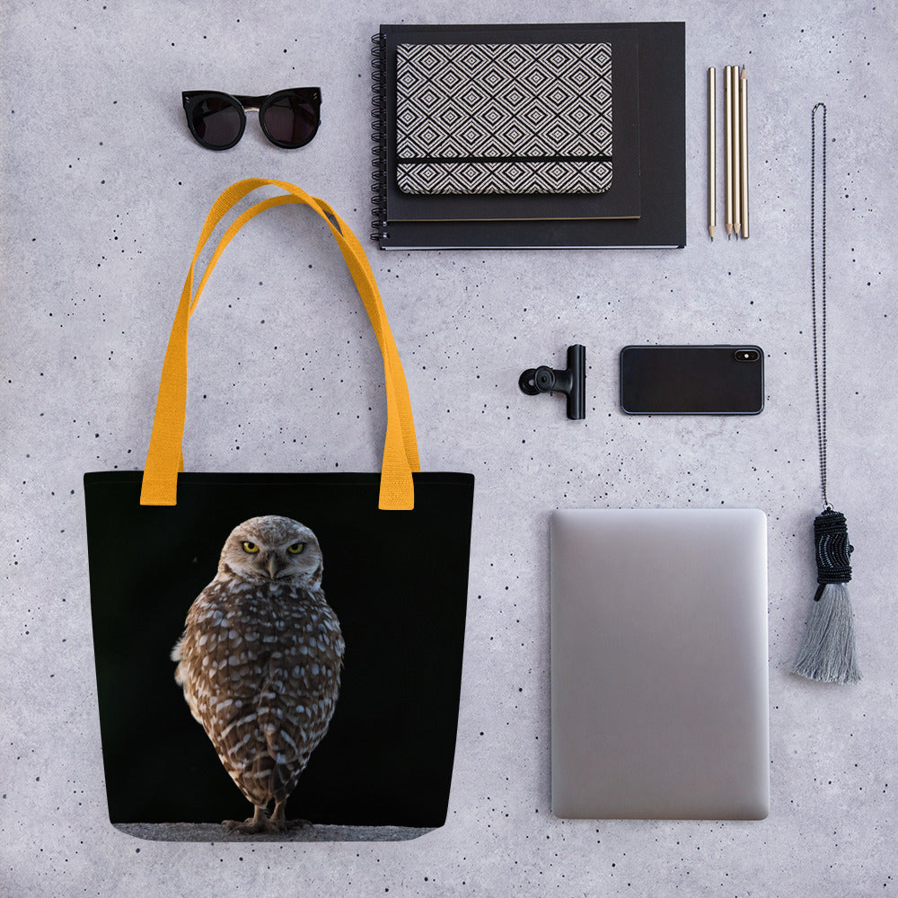 Burrowing Owl by Leslie Leathers Photography | Tote bag