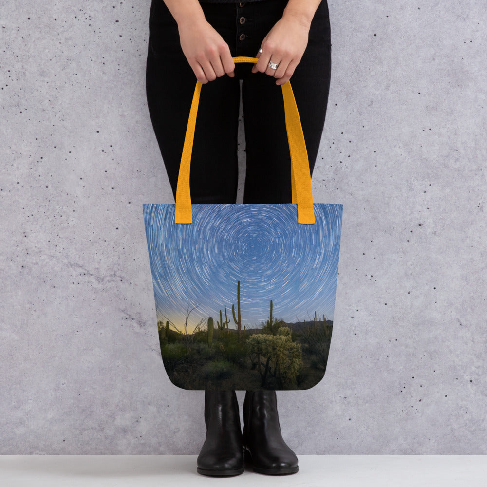 Sonoran Startrails by Sean Parker Photography | Tote bag