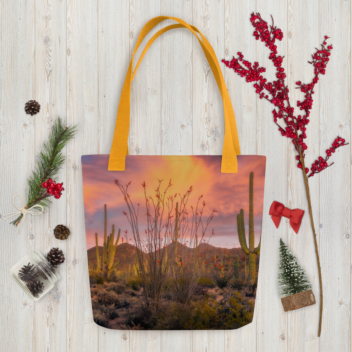 Tucson Mountain Park Sunset by Sean Parker Photography | Tote bag