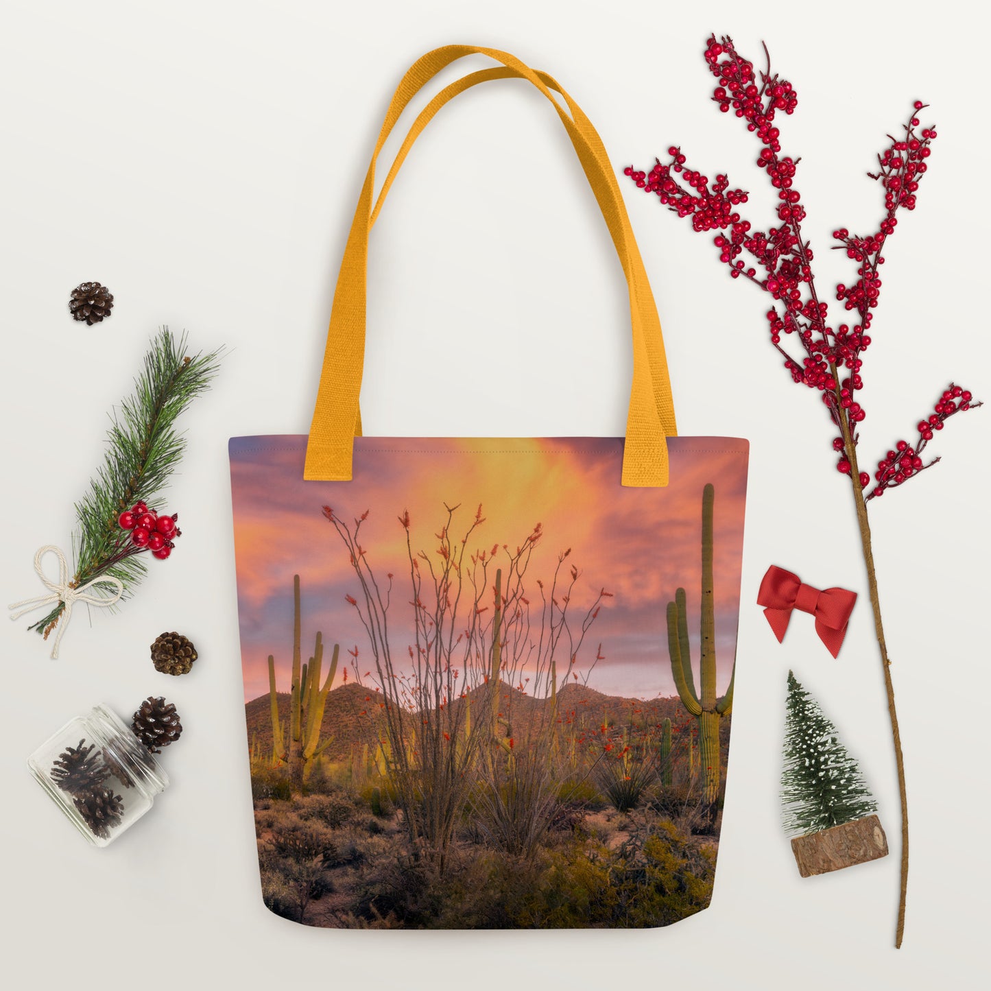 Tucson Mountain Park Sunset by Sean Parker Photography | Tote bag