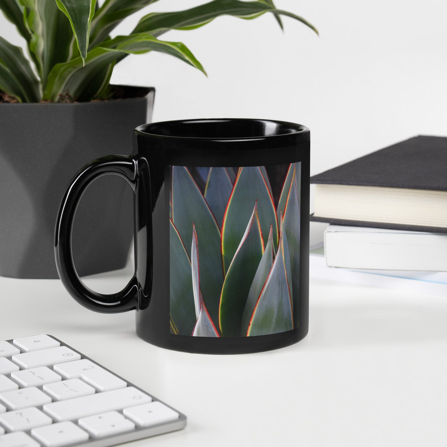 Agave by Leslie Leathers Photography | Black Glossy Mug