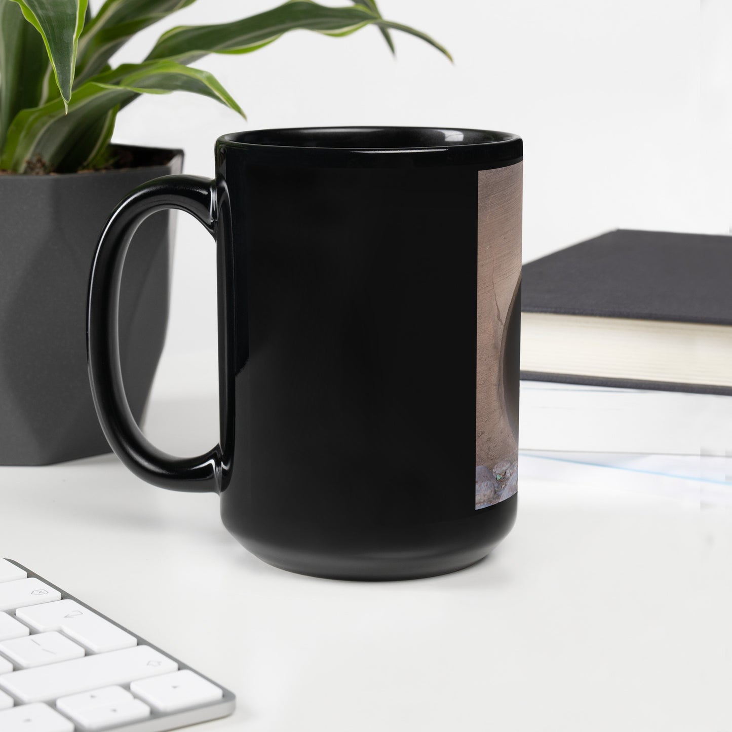 Juvenile Coyote by Leslie Leathers Photography | Black Glossy Mug