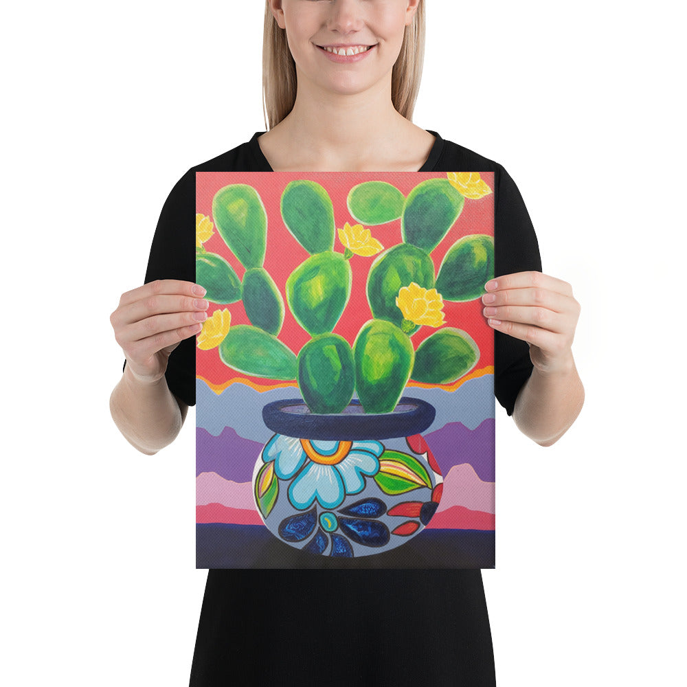 Prickly Pear at Sunrise by Suzanne Villella | Wrapped Canvas