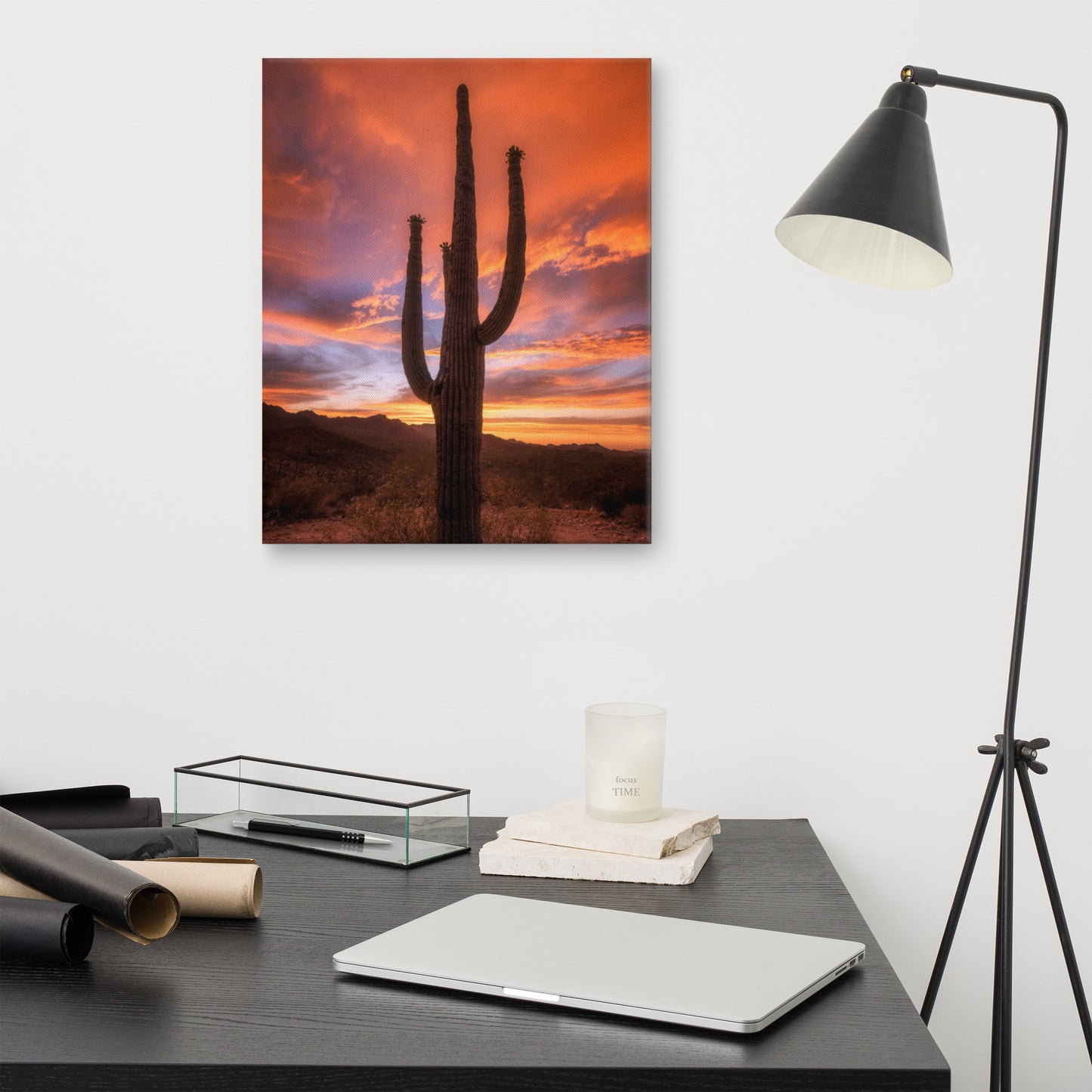 Saguaro Sunset by Sean Parker Photography | Wrapped Canvas