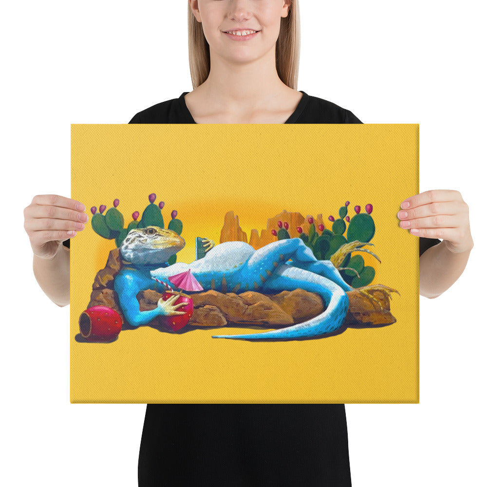 Loungin' Lizard Mural by Joe Pagac | Wrapped Canvas