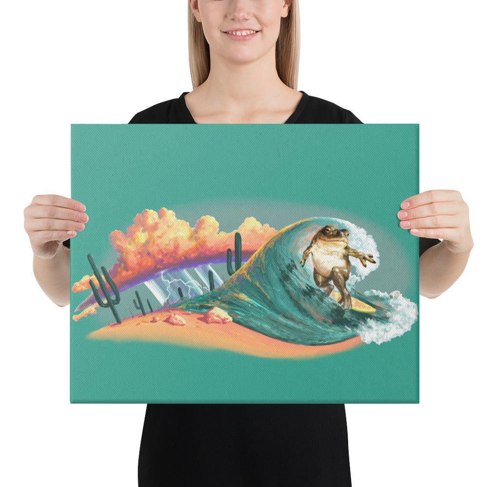 Surfer Dude Mural by Joe Pagac | Wrapped Canvas