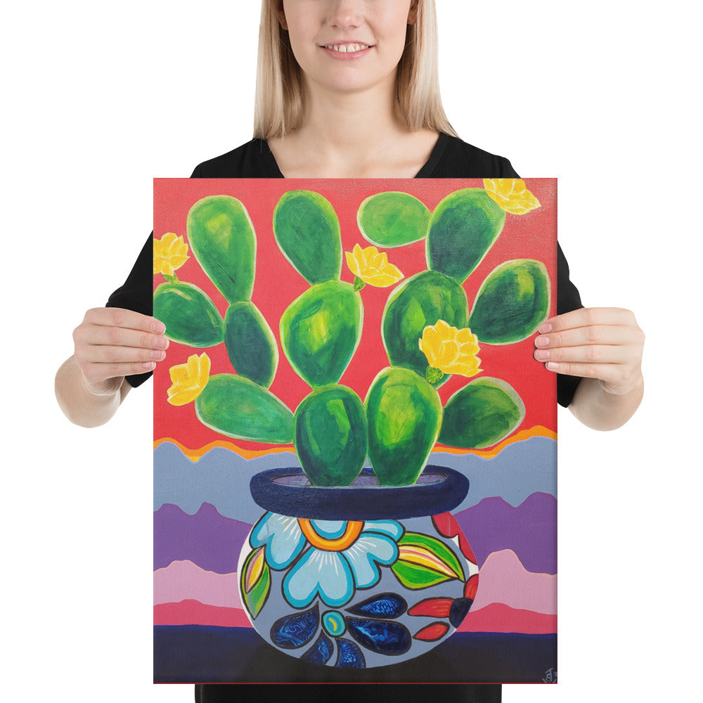 Prickly Pear at Sunrise by Suzanne Villella | Wrapped Canvas