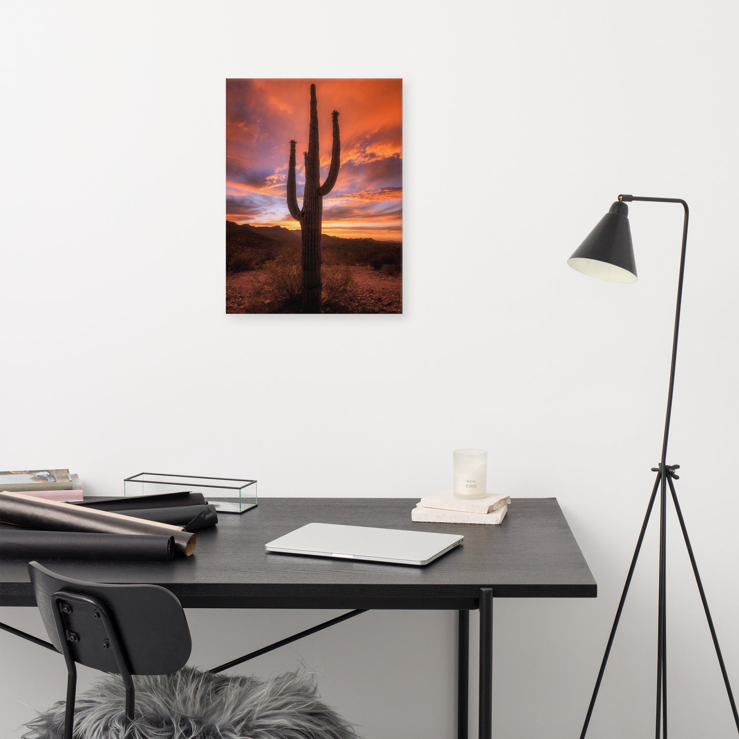 Saguaro Sunset by Sean Parker Photography | Wrapped Canvas