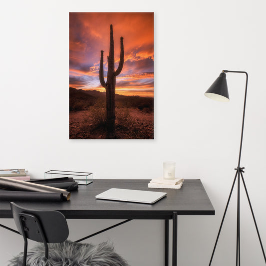 Saguaro Sunset by Sean Parker Photography | Wrapped Canvas