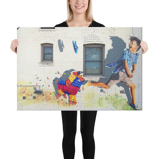 Running of the Pinatas by Ignacio Garcia | Wrapped Canvas