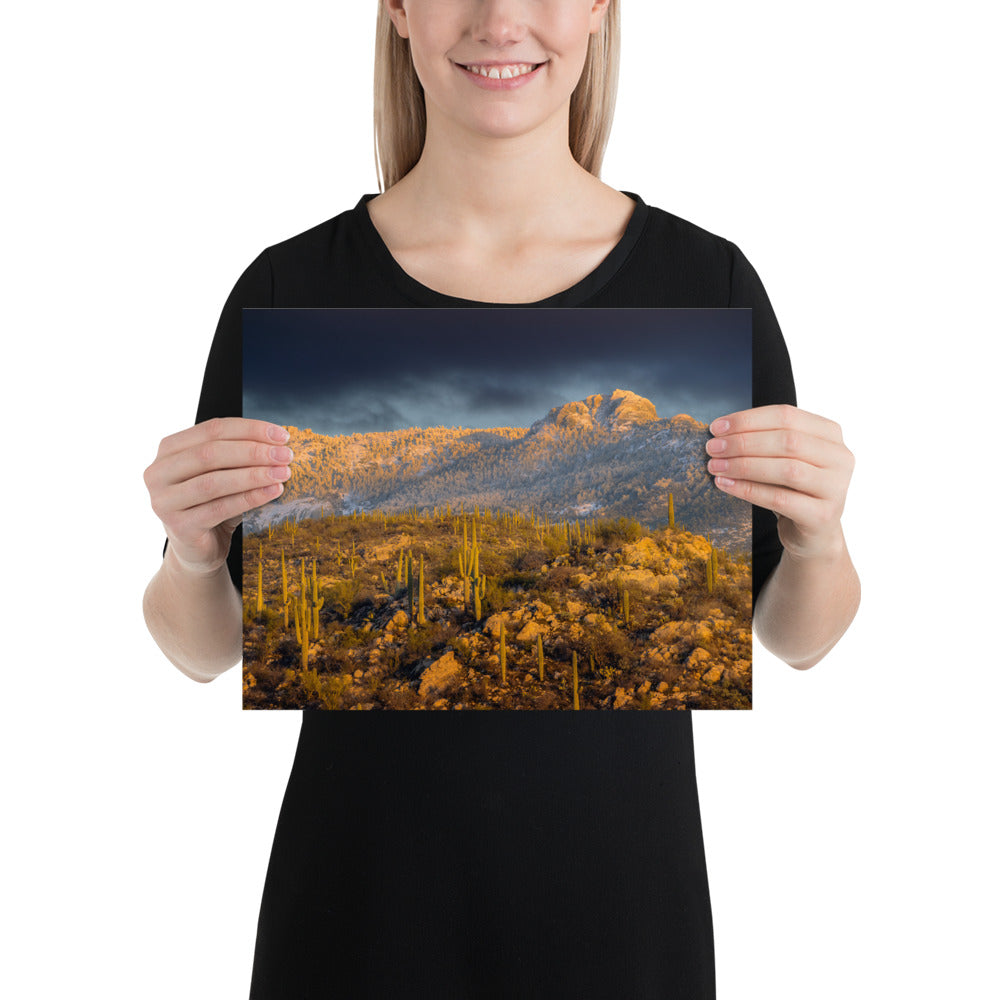 Rincon Mountain Snow by Sean Parker Photography | Poster