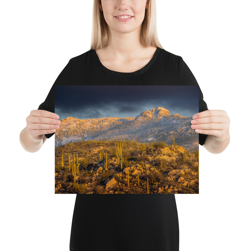 Rincon Mountain Snow by Sean Parker Photography | Poster