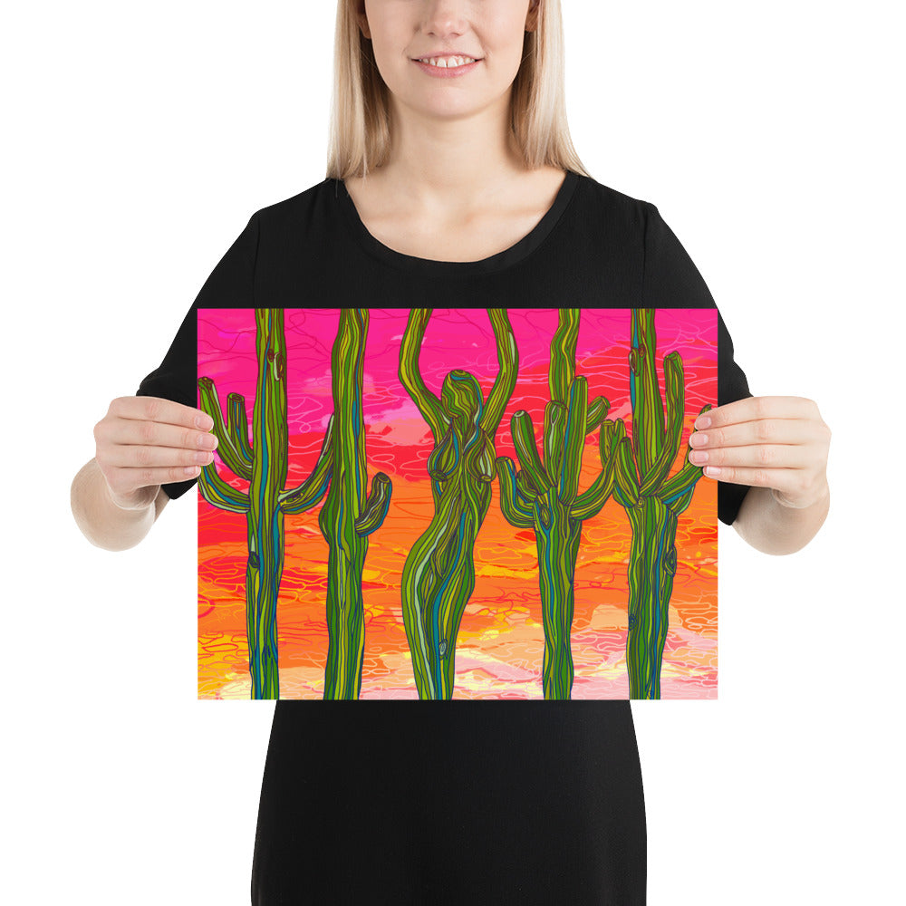 Saguaro Silhouettes by Lauri Kaye | Poster