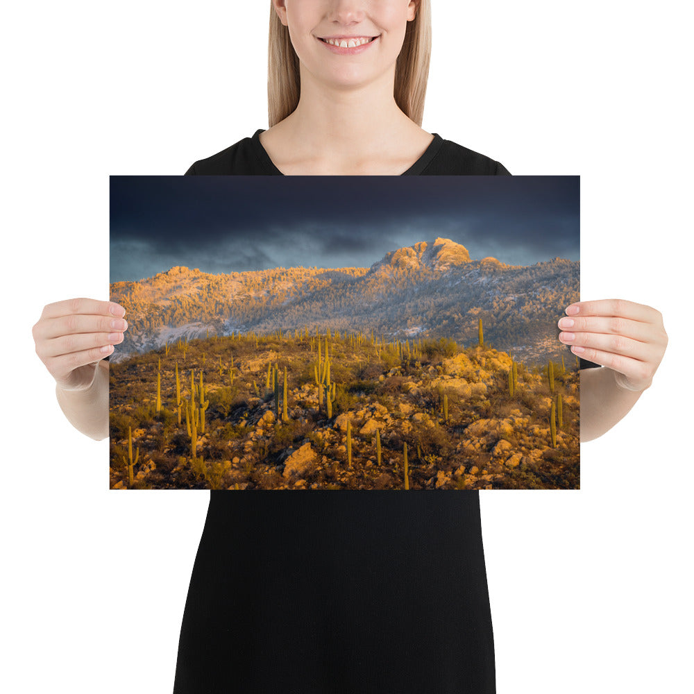 Rincon Mountain Snow by Sean Parker Photography | Poster