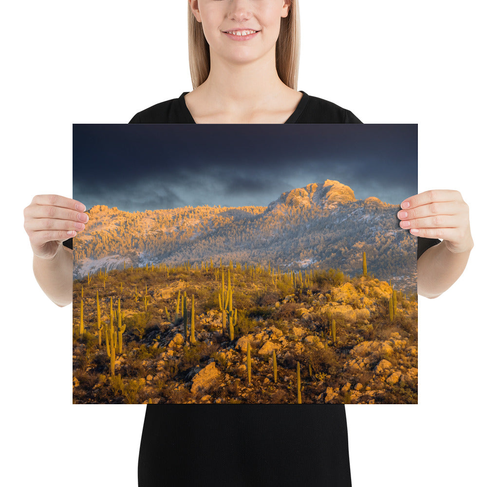 Rincon Mountain Snow by Sean Parker Photography | Poster