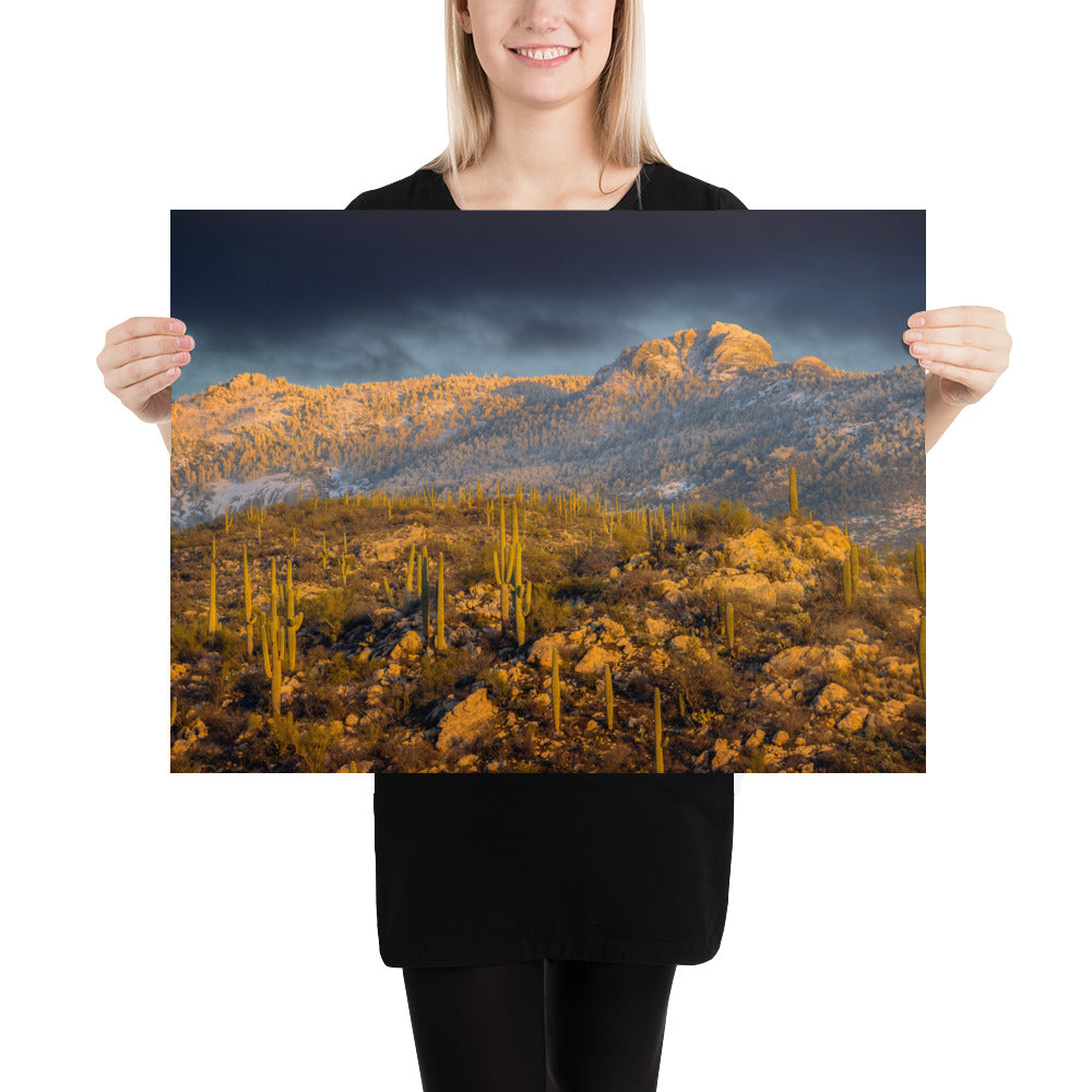 Rincon Mountain Snow by Sean Parker Photography | Poster