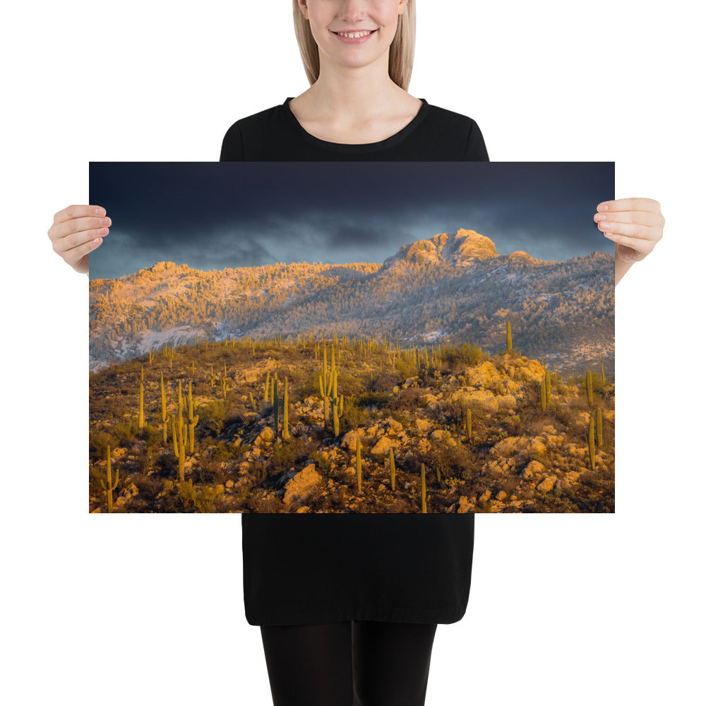 Rincon Mountain Snow by Sean Parker Photography | Poster