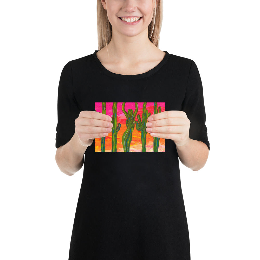 Saguaro Silhouettes by Lauri Kaye | Poster