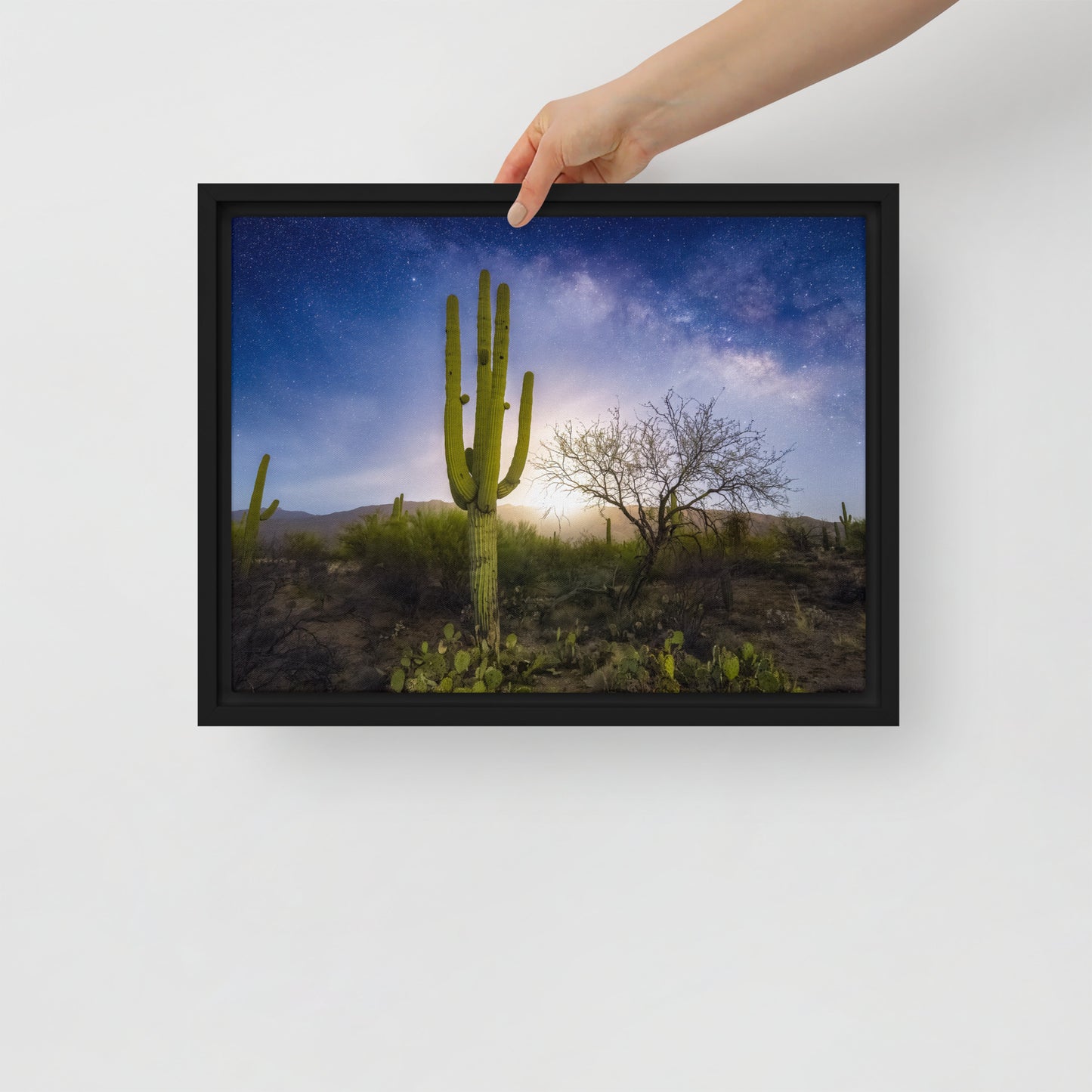 Milkyway Moonrise by Sean Parker Photography | Framed canvas