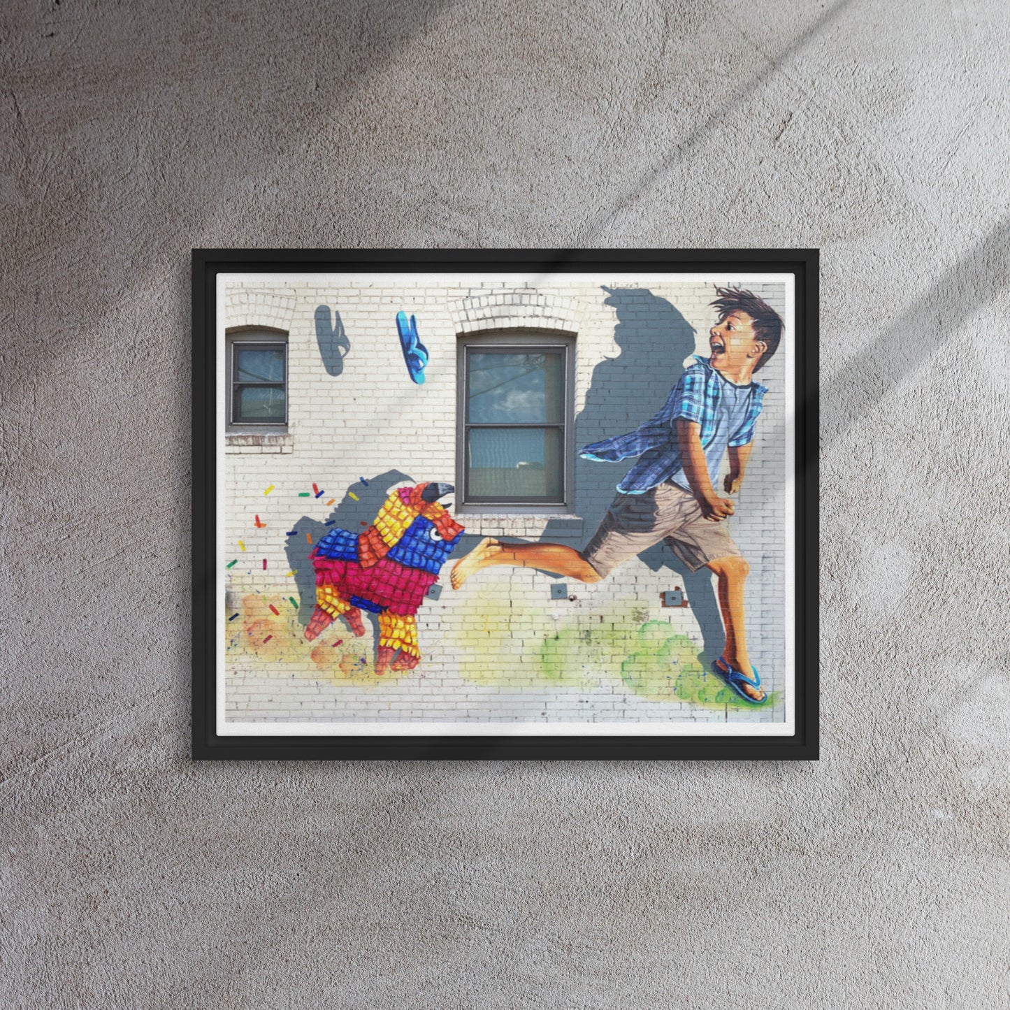 Running of the Pinatas by Ignacio Garcia | Framed canvas