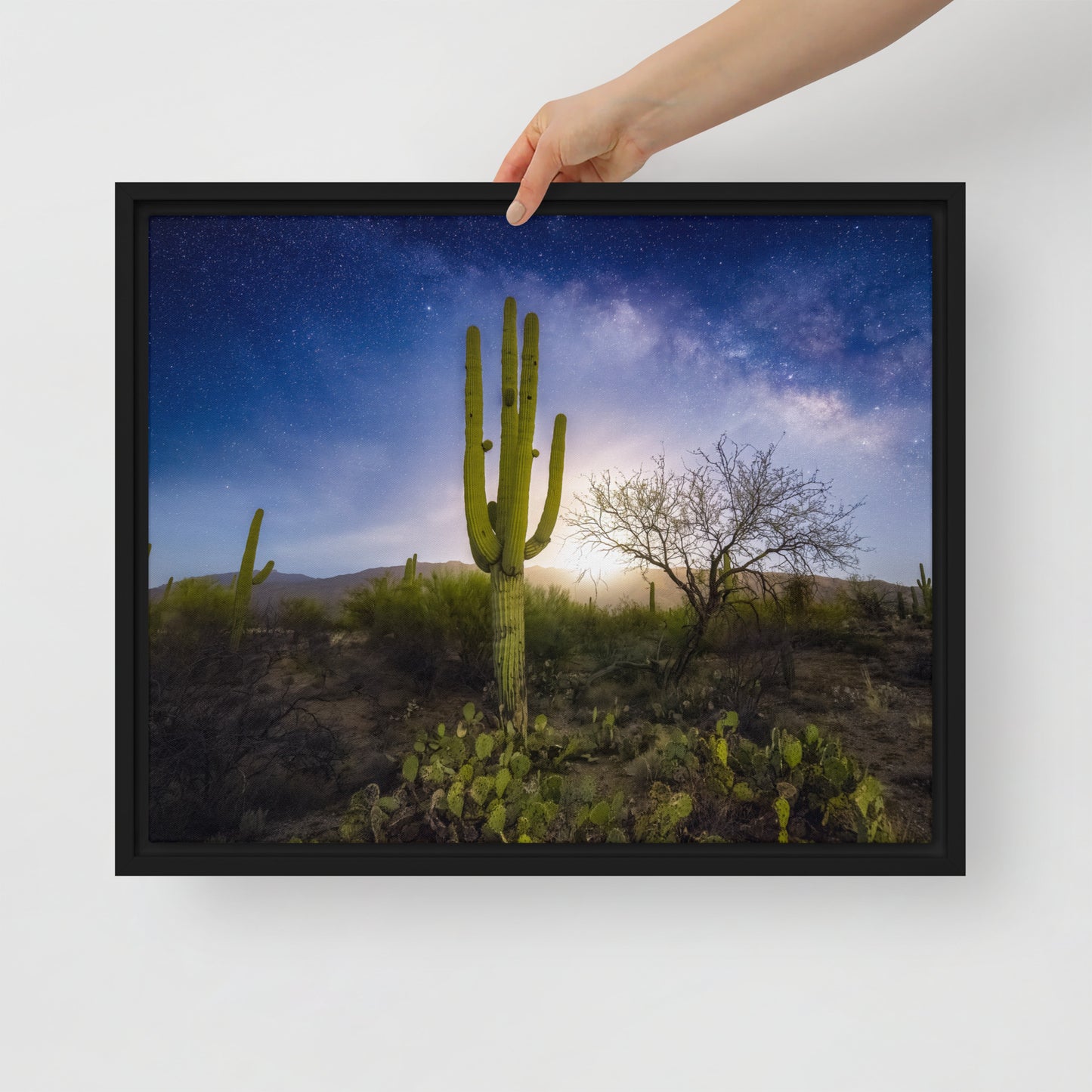 Milkyway Moonrise by Sean Parker Photography | Framed canvas