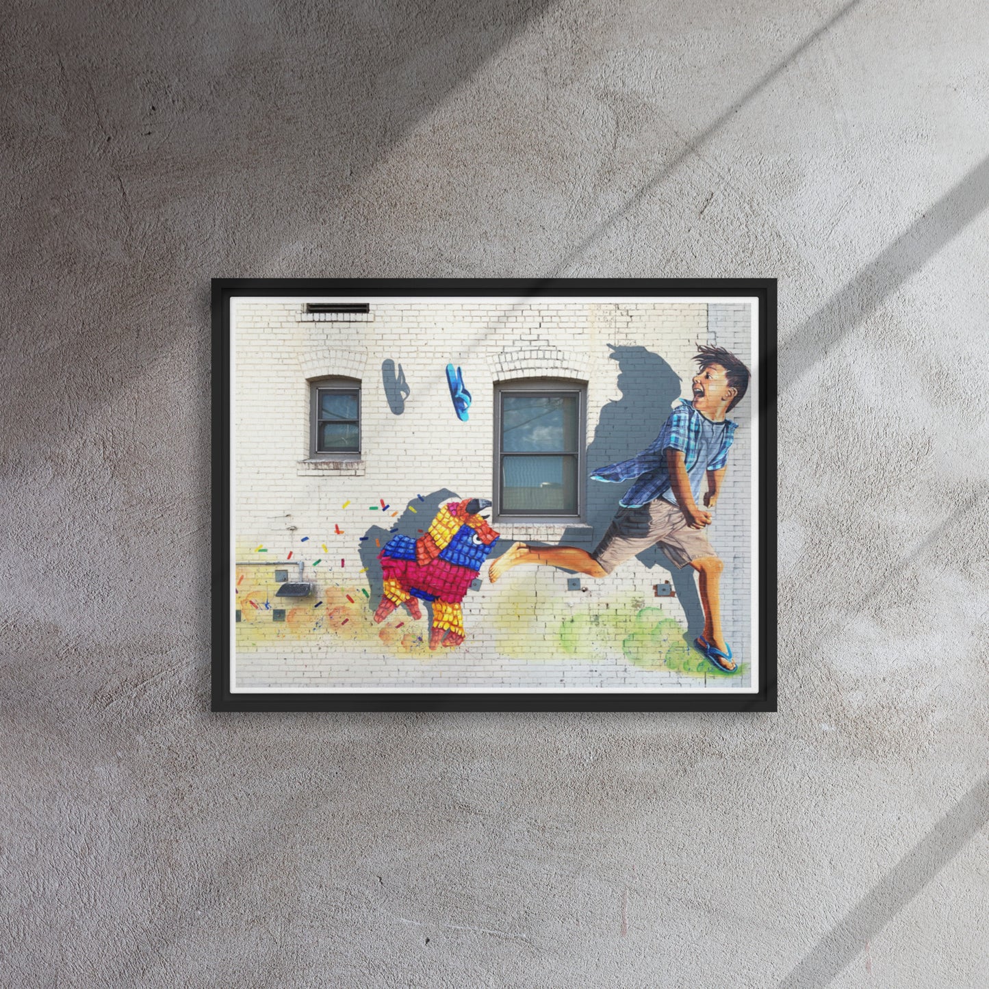 Running of the Pinatas by Ignacio Garcia | Framed canvas