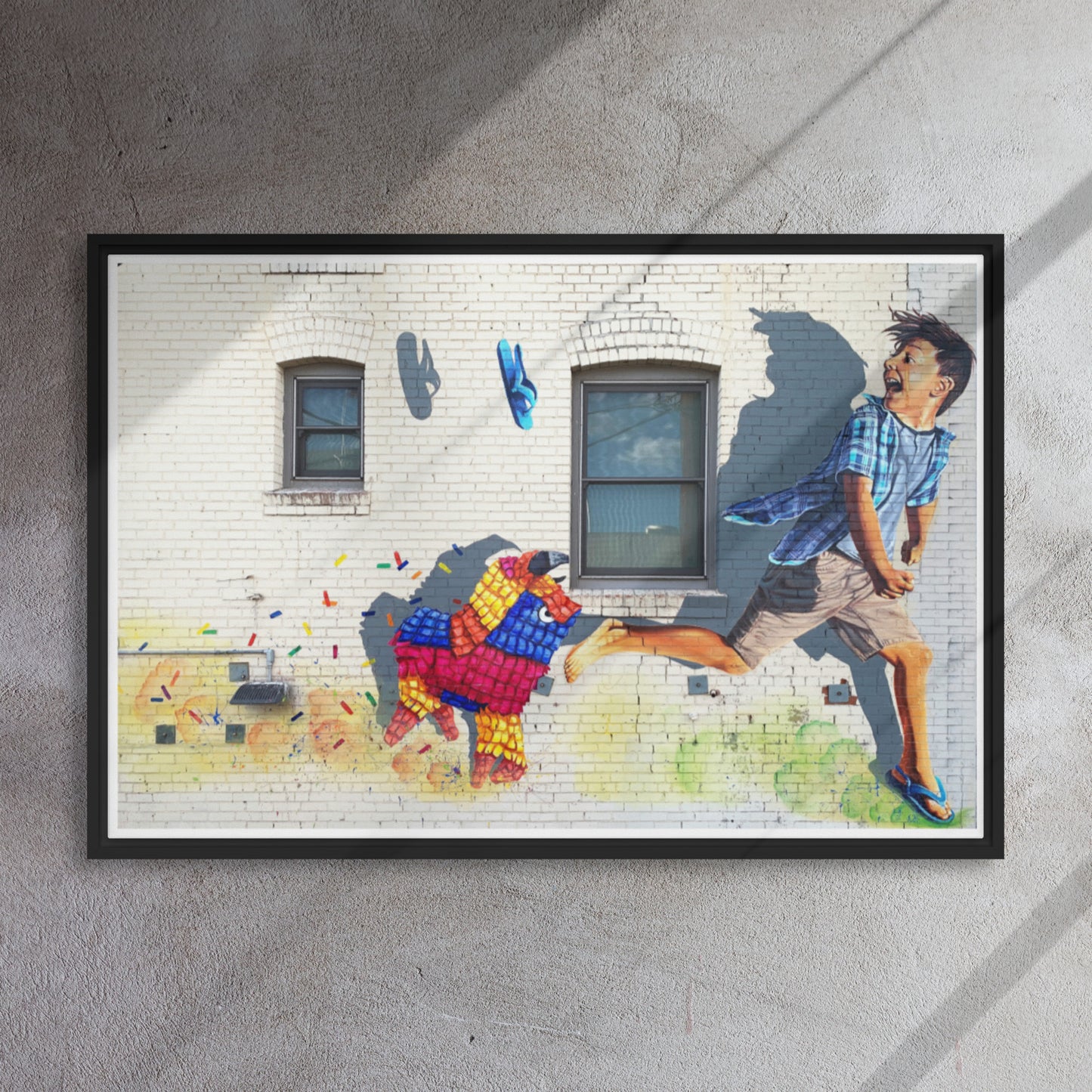 Running of the Pinatas by Ignacio Garcia | Framed canvas