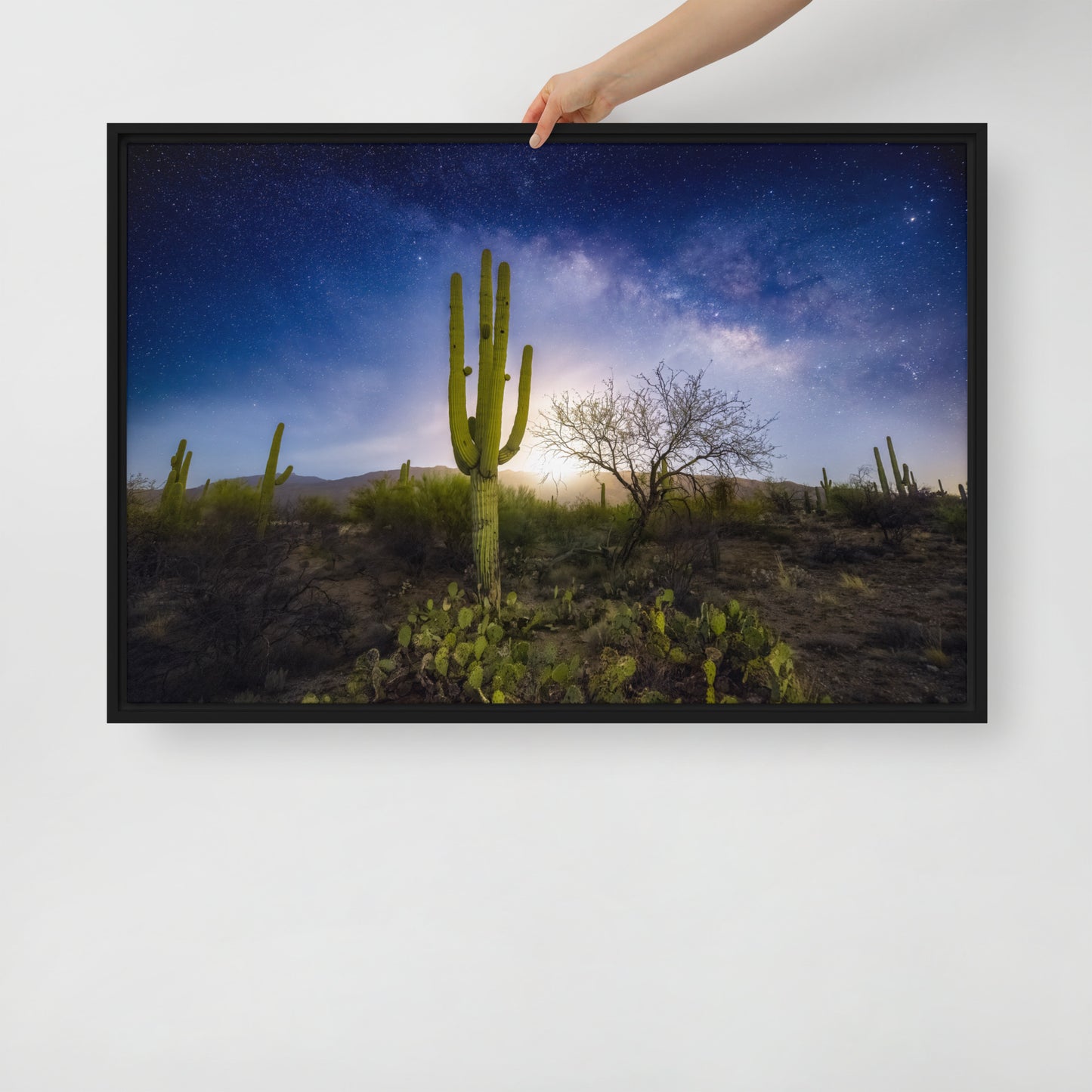 Milkyway Moonrise by Sean Parker Photography | Framed canvas