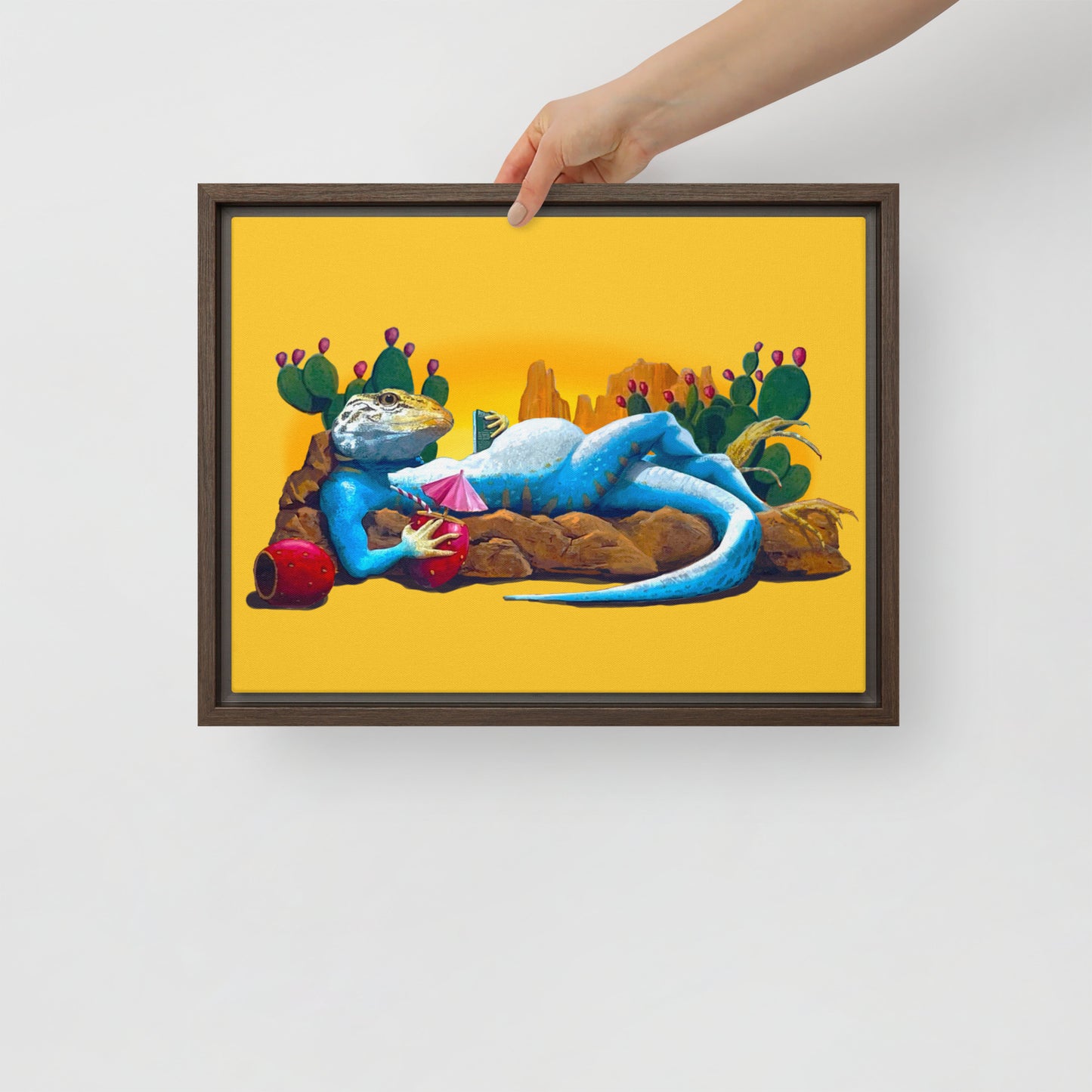 Loungin' Lizard Mural by Joe Pagac | Framed canvas