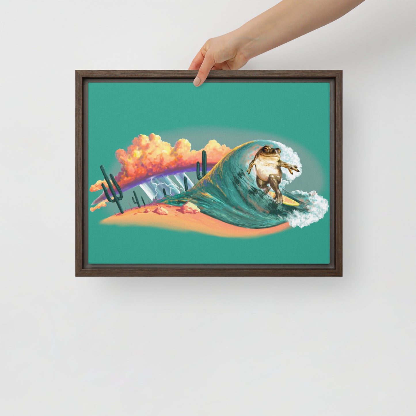 Surfer Dude Mural by Joe Pagac | Framed Canvas