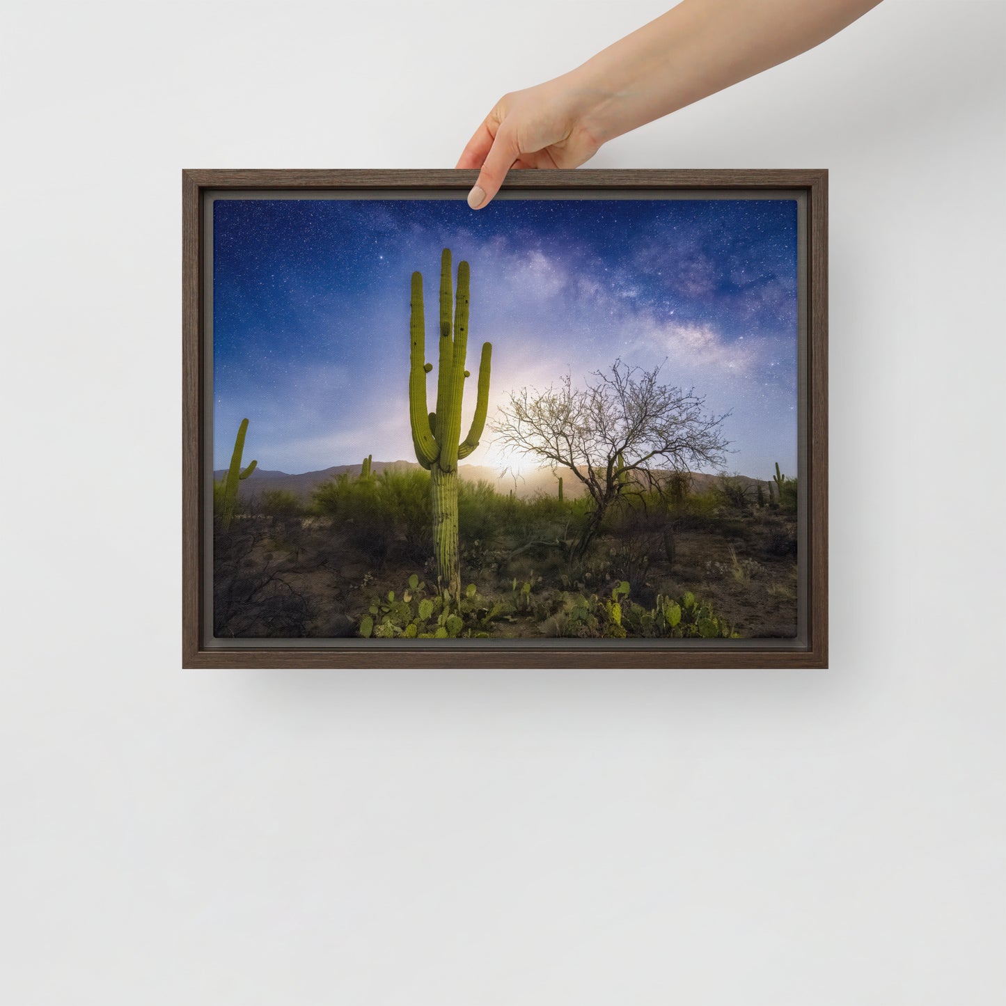 Milkyway Moonrise by Sean Parker Photography | Framed canvas