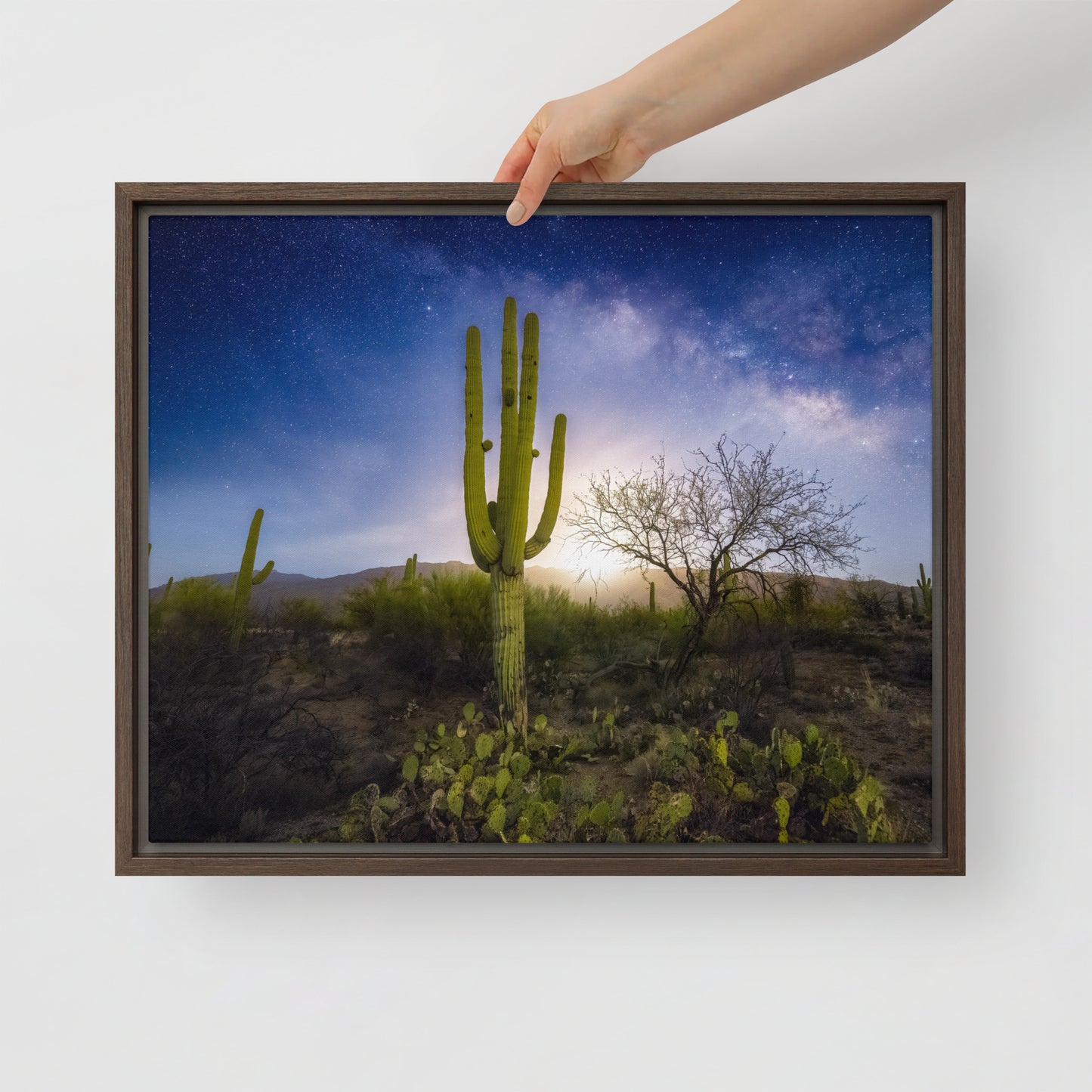 Milkyway Moonrise by Sean Parker Photography | Framed canvas