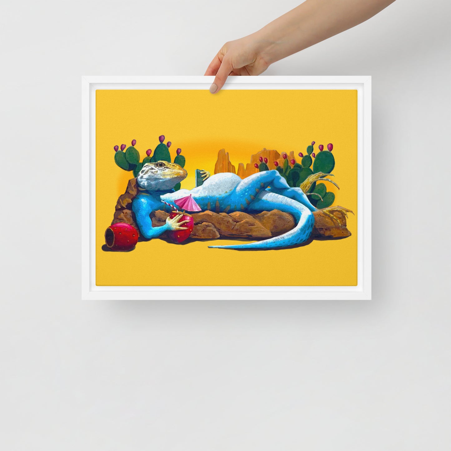 Loungin' Lizard Mural by Joe Pagac | Framed canvas