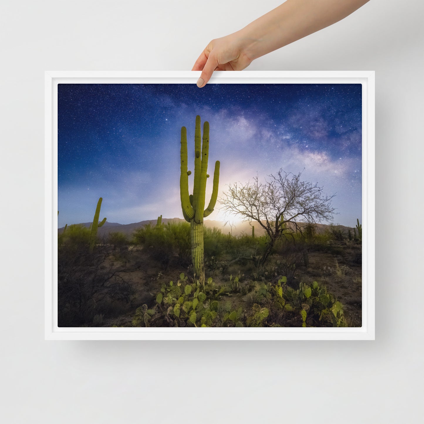 Milkyway Moonrise by Sean Parker Photography | Framed canvas