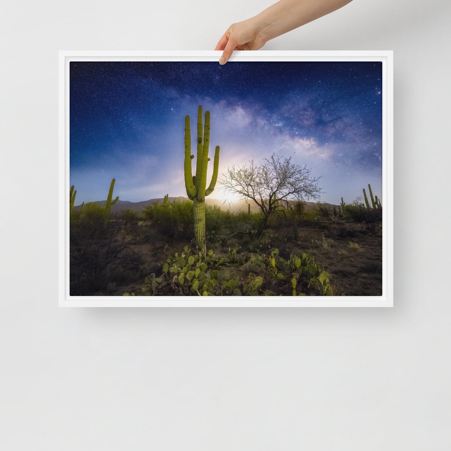 Milkyway Moonrise by Sean Parker Photography | Framed canvas