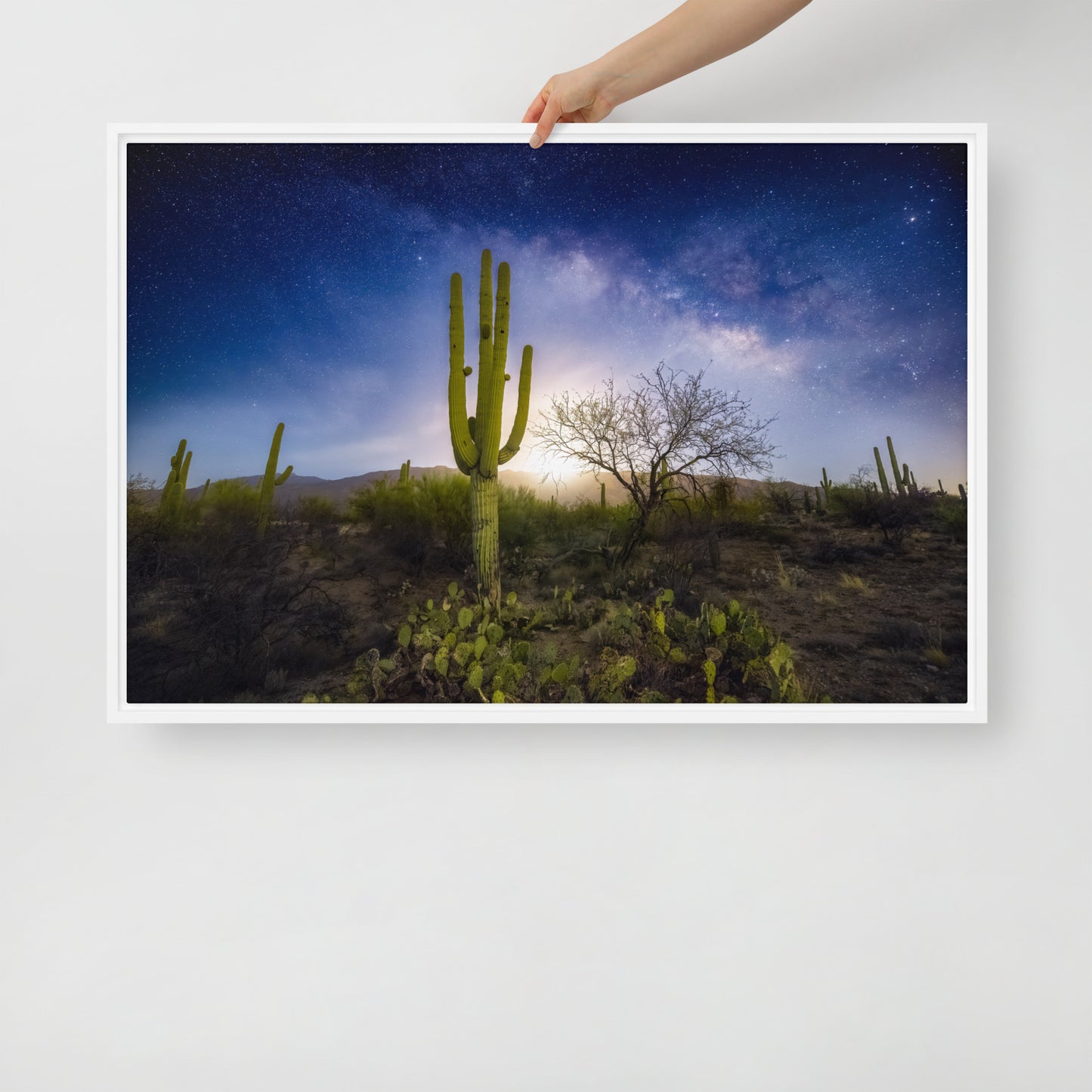 Milkyway Moonrise by Sean Parker Photography | Framed canvas