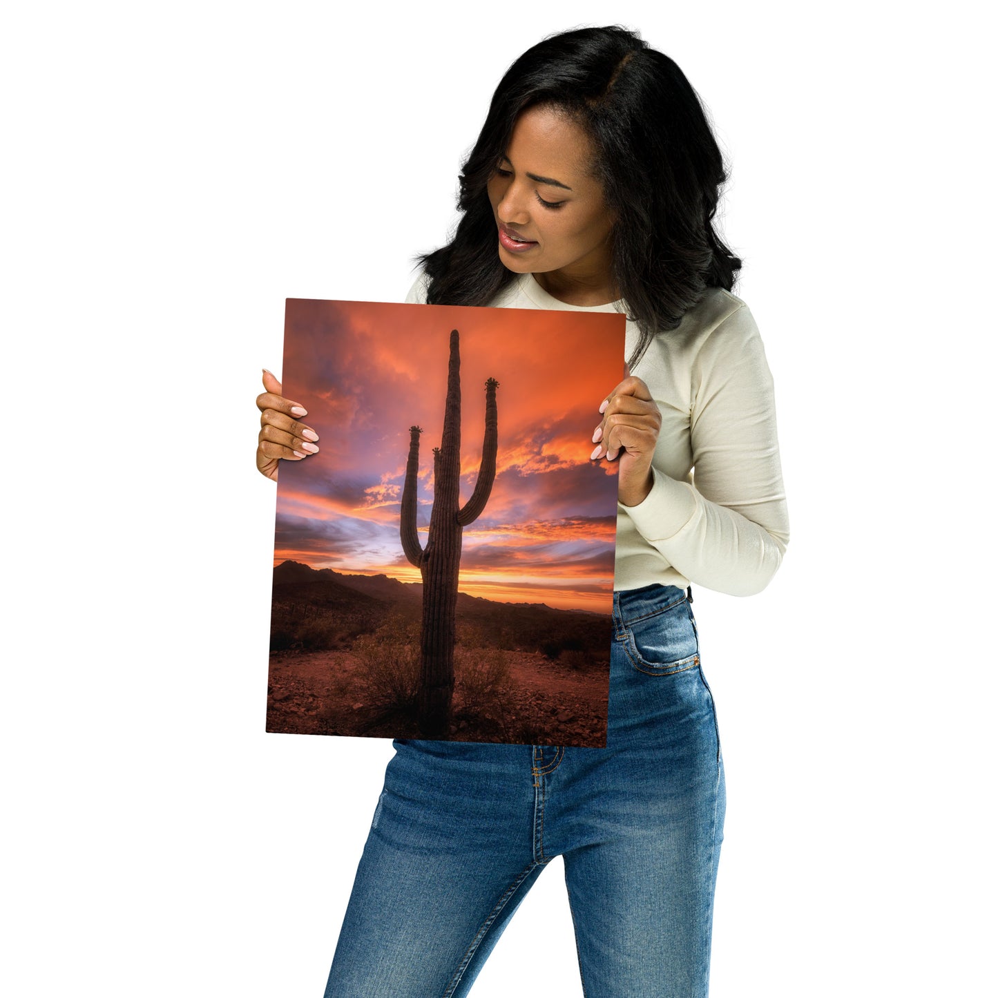 Saguaro Sunset by Sean Parker Photography | Metal prints