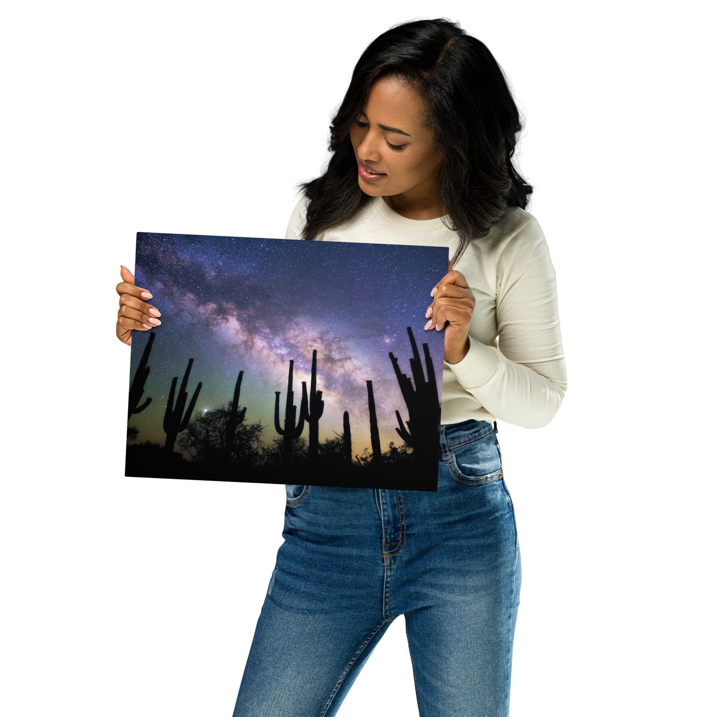 Saguaro Starlight by Sean Parker Photography | Metal prints