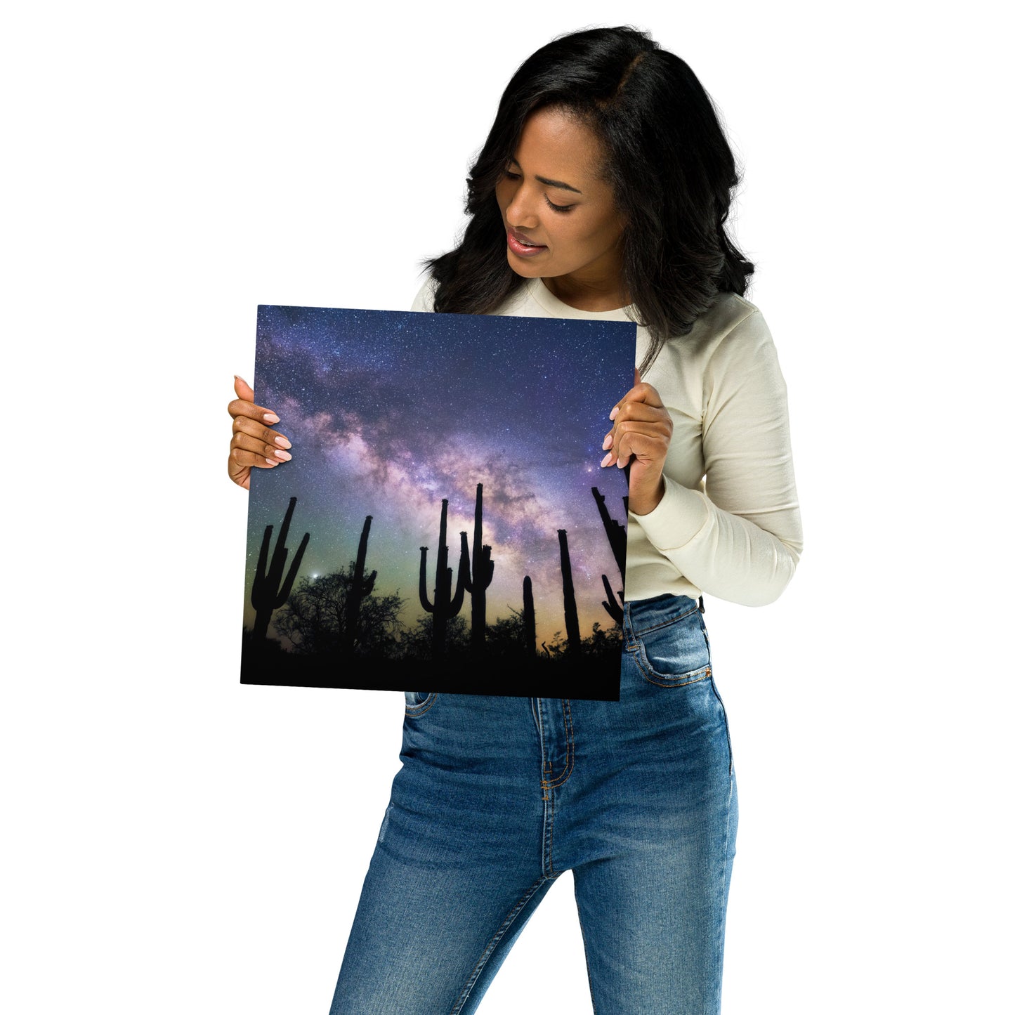 Saguaro Starlight by Sean Parker Photography | Metal prints