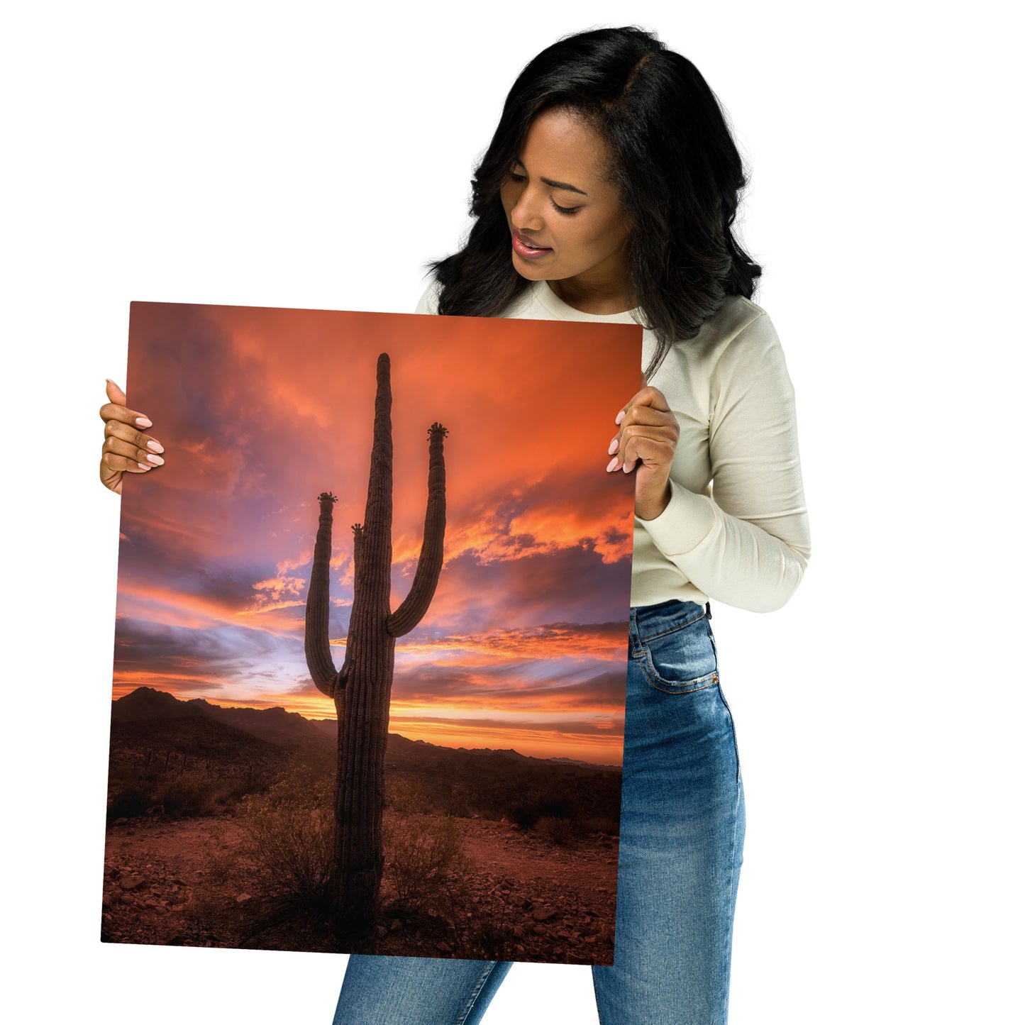 Saguaro Sunset by Sean Parker Photography | Metal prints