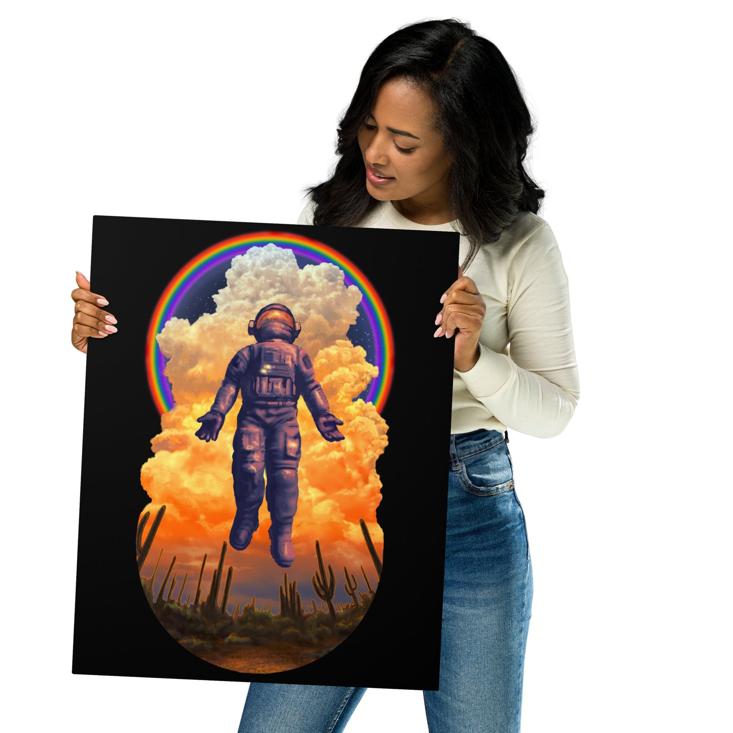 Spaceman Mural by Joe Pagac | Metal prints