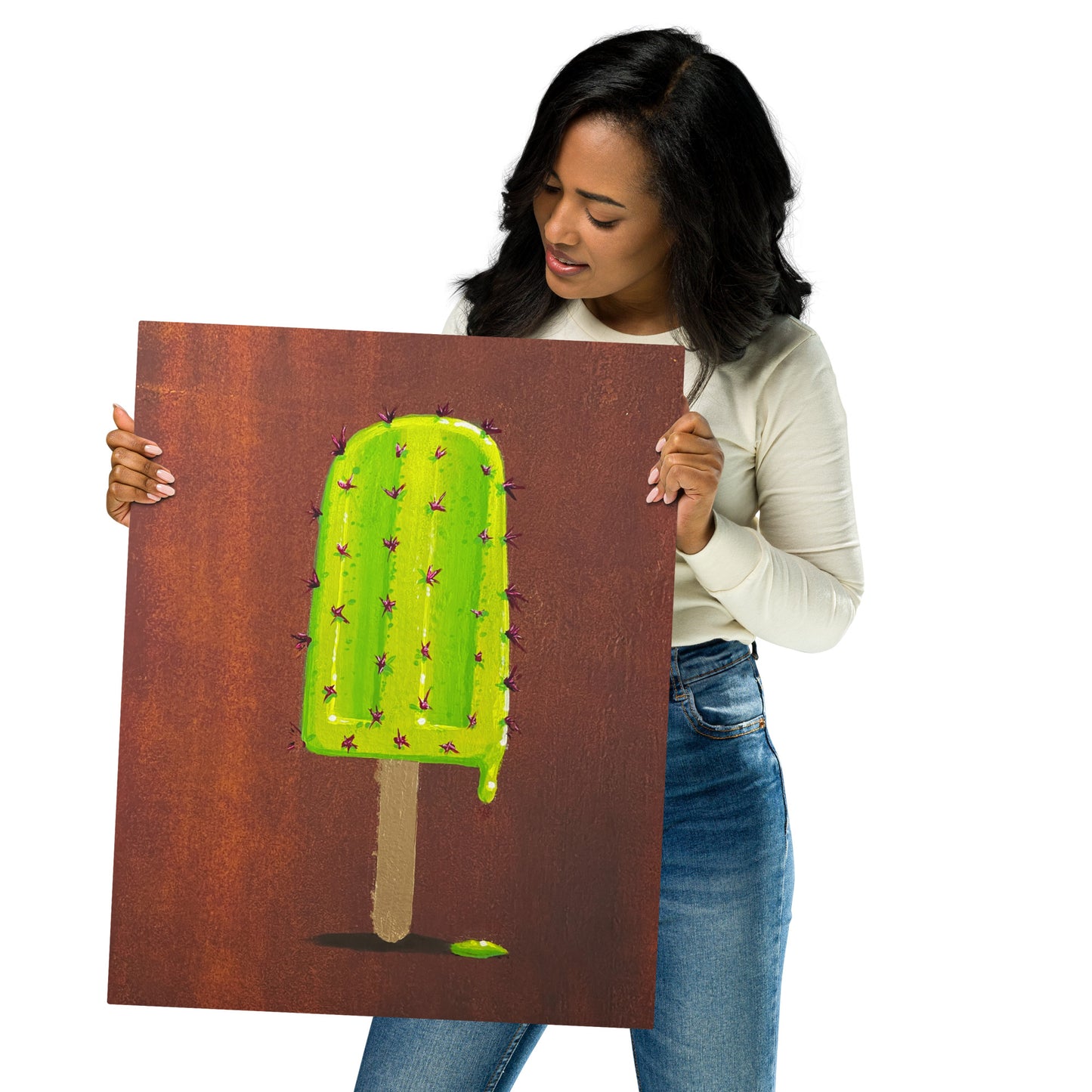 Prickly Pop by Ignacio Garcia | Glossy Metal Print