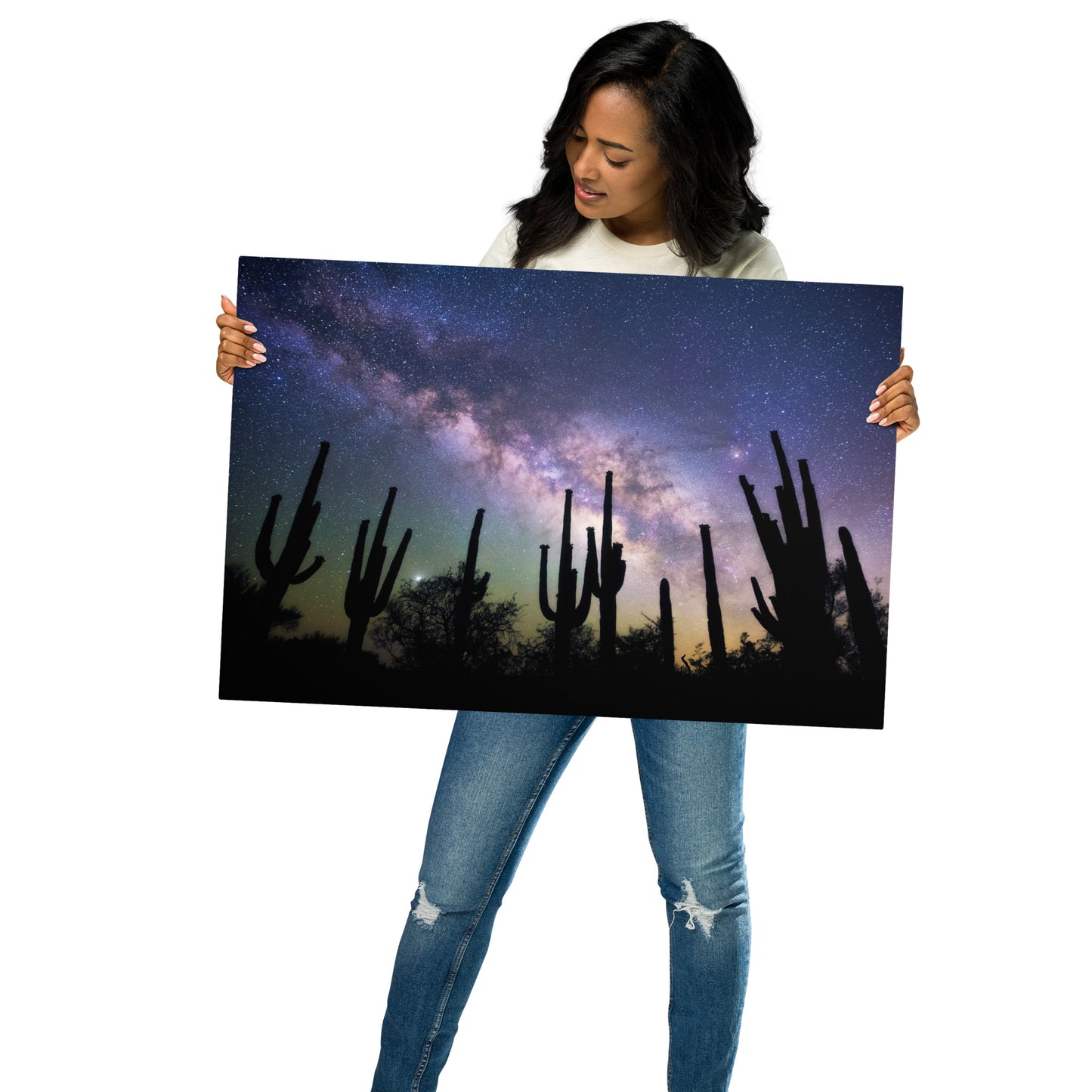 Saguaro Starlight by Sean Parker Photography | Metal prints