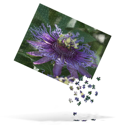 Purple Passion Flower by Leslie Leathers Photography | Jigsaw puzzle