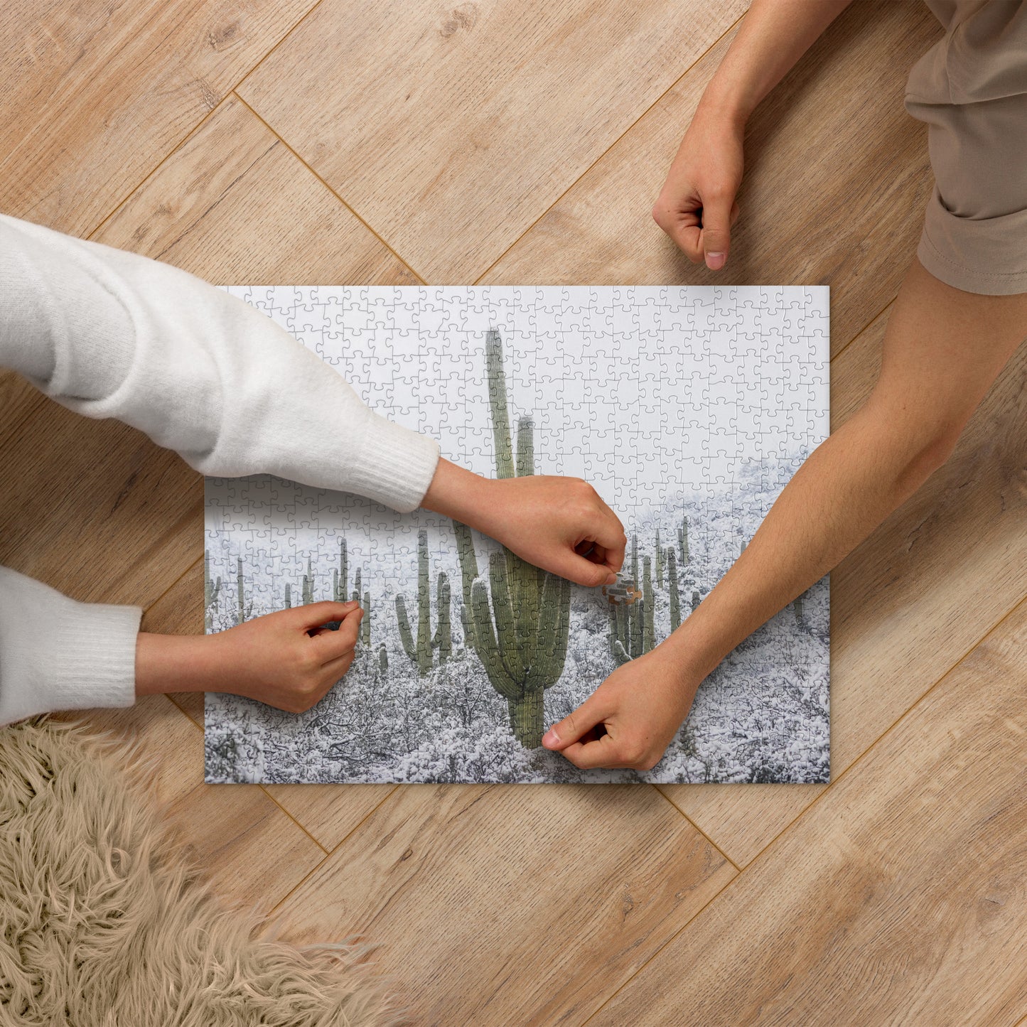 Saguaro Snowfall by Sean Parker Photography | Jigsaw puzzle