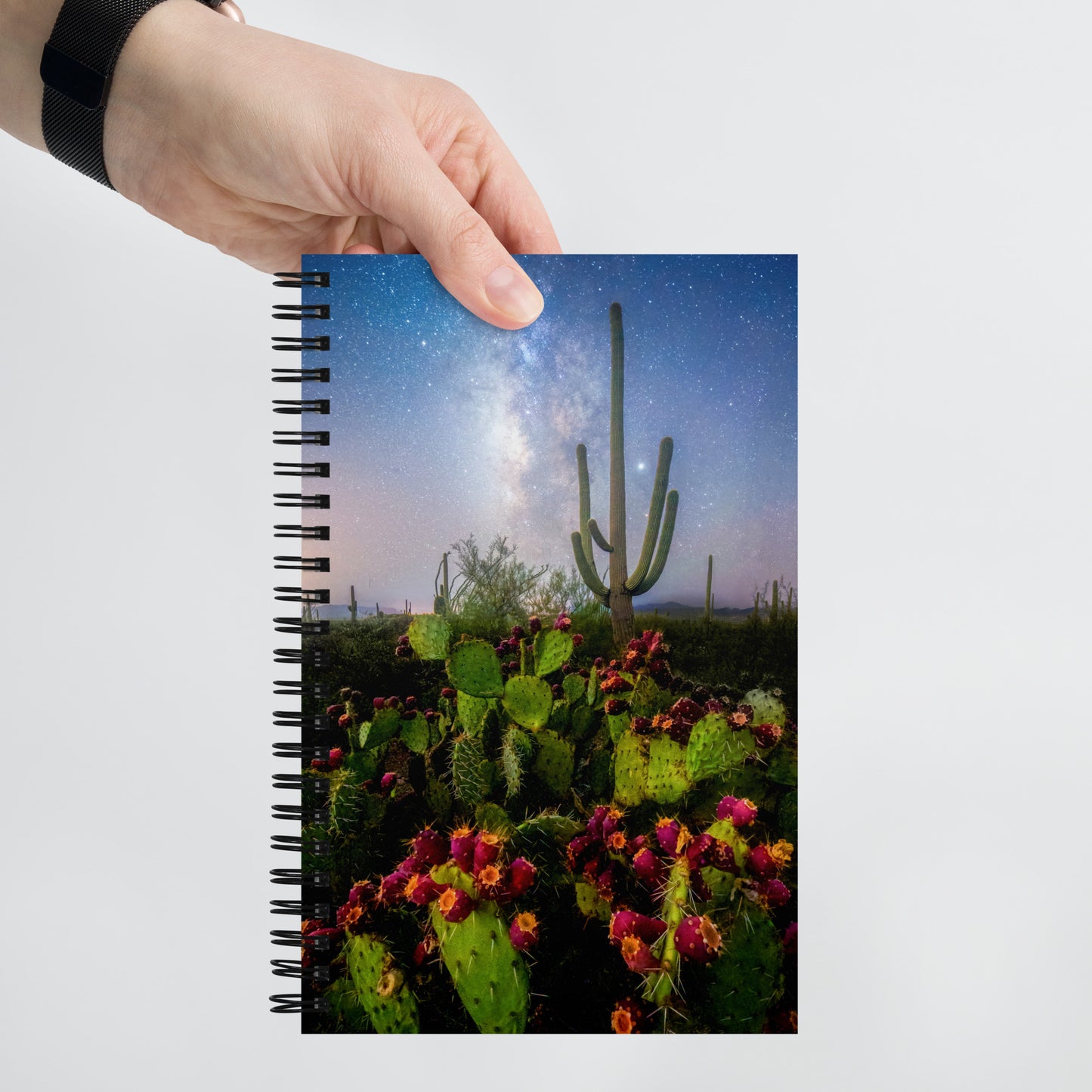 Saguaro National Park West Milkyway Prickly Pear by Sean Parker Photography |Spiral notebook