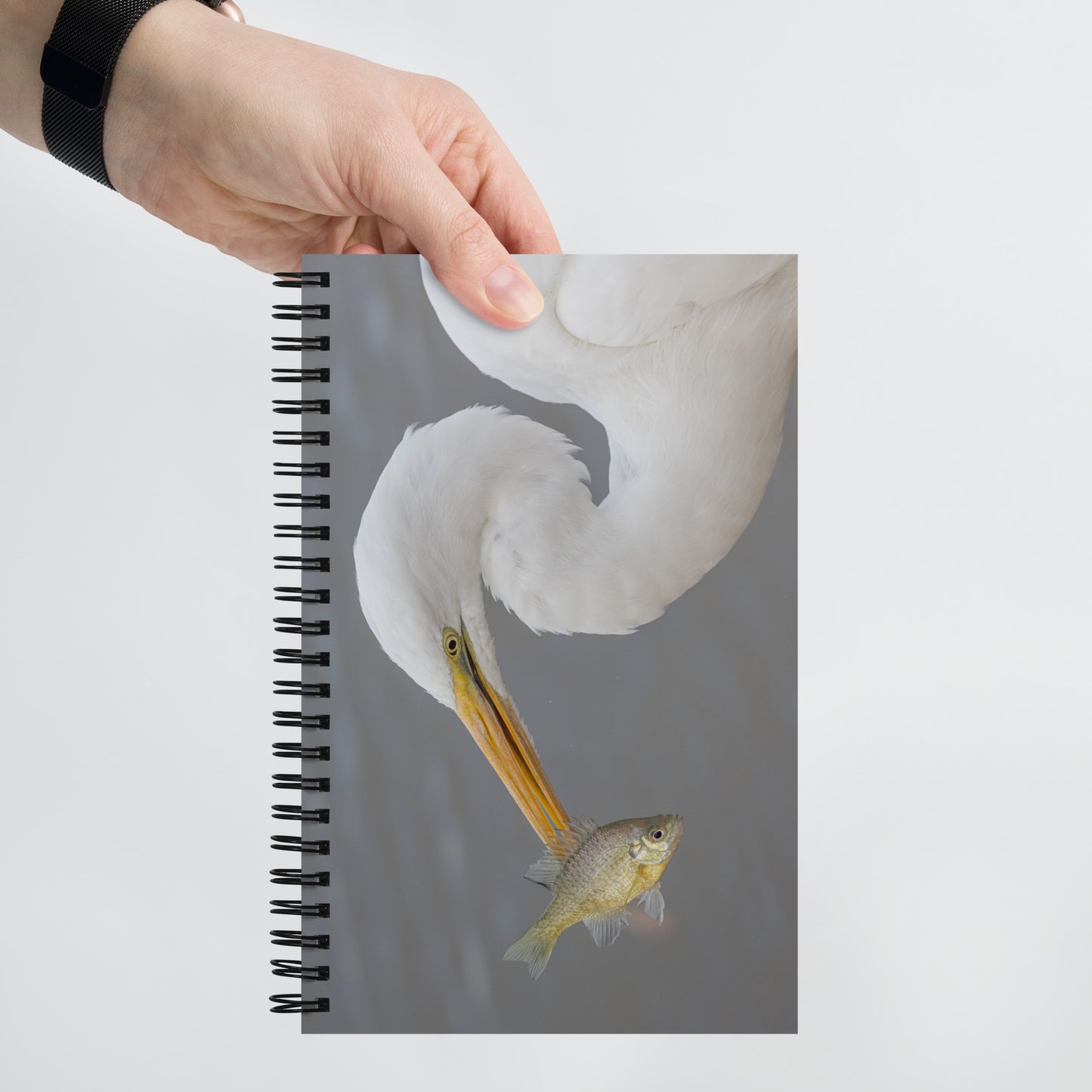 Great White Egret by Leslie Leathers Photography | Spiral notebook