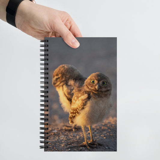 Burrowing Owls Duo by Leslie Leathers Photography | Spiral Notebook