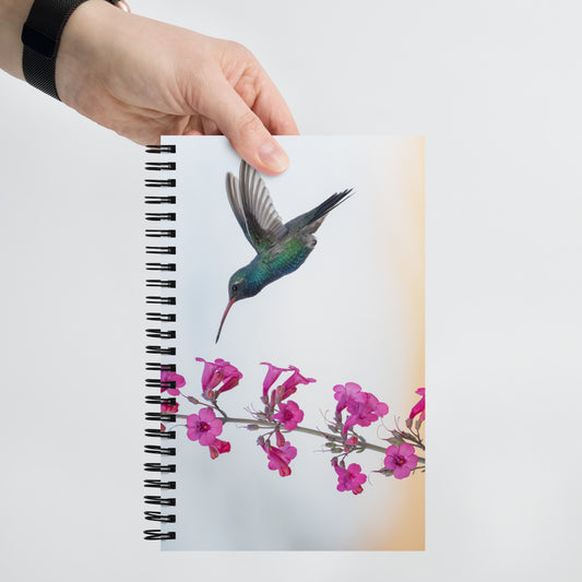 Broad Billed Hummingbird by Leslie Leathers Photography | Spiral notebook